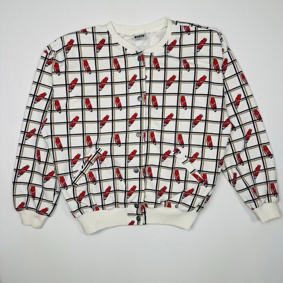 Vintage 1980’s Action Gear Button Front Golf Sweatshirt - Picture 1 of 8